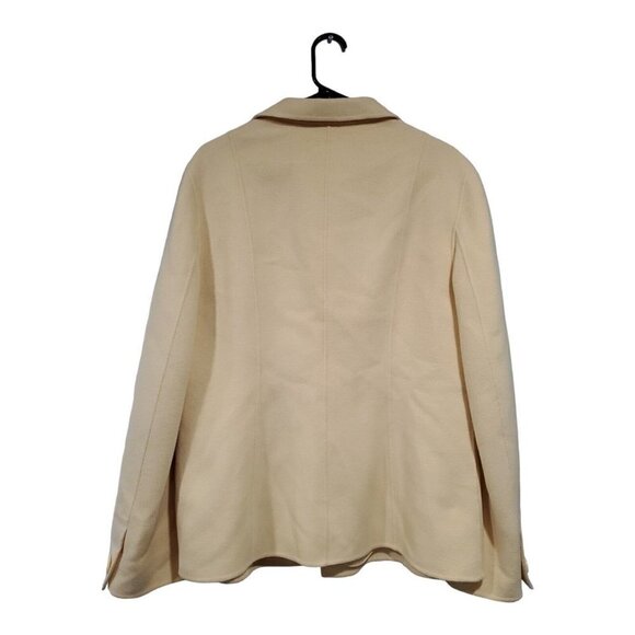 Talbots Women's Yellow Button-Down Wool Angora Rabbit Hair Cashmere Blaz… - Picture 2 of 12